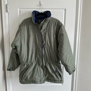 Patagonia Vintage Women Ski Snowboarding Puffy Parka Jacket Green Sz Medium